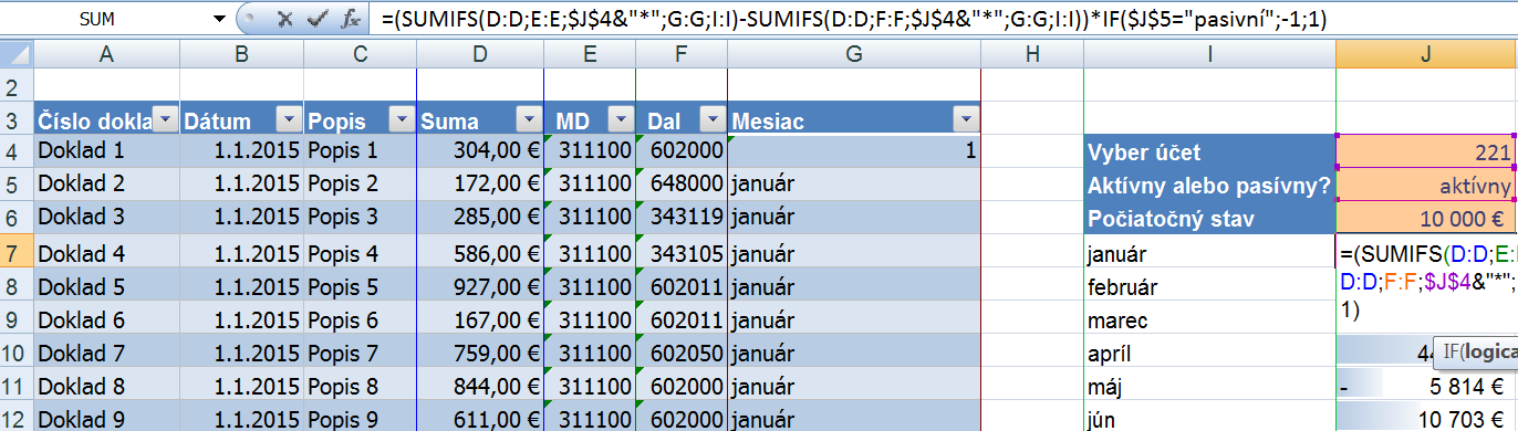 fce SUMIFS excel